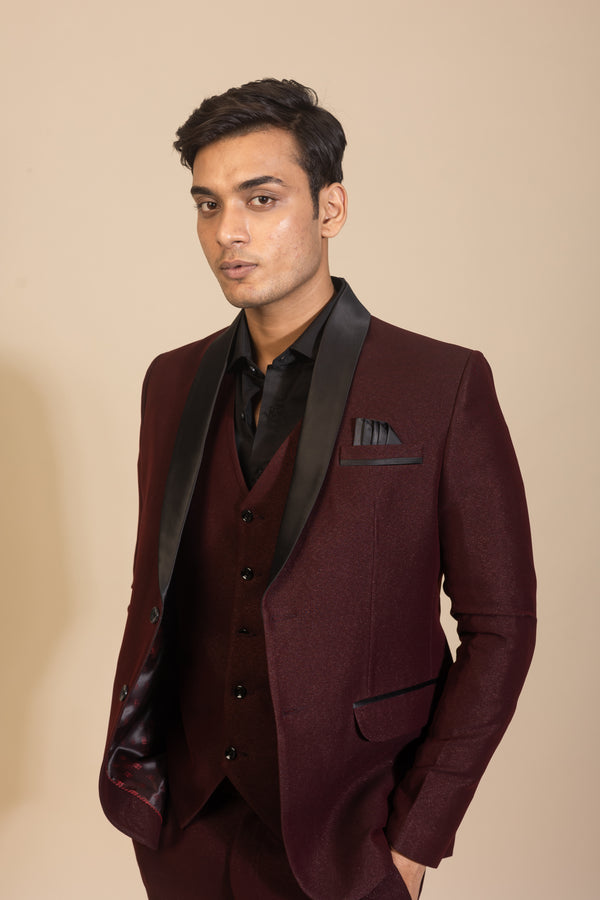 Maroon Suit set for men